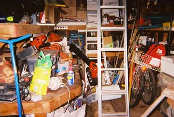 Unorganized Storage Shed